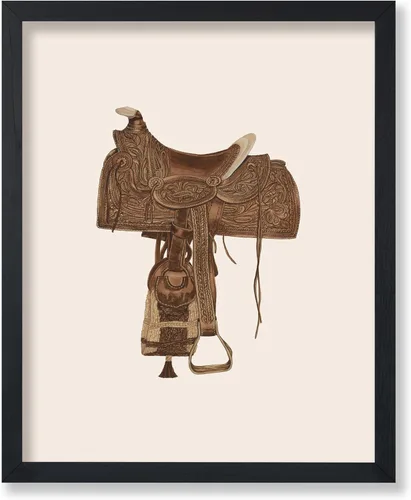 Miniatura 47 de Poster Master Póster vintage de cuero para silla de montar, estampado retro de vaquero, arte de silla de montar, diseño occidental, impresión