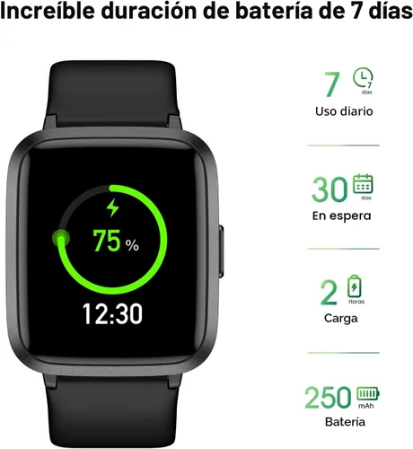 Miniatura 6 de LIVIKEY Reloj de seguimiento de actividad física con monitor de frecuencia cardíaca, rastreador de actividad con podómetro, monitor de sueño