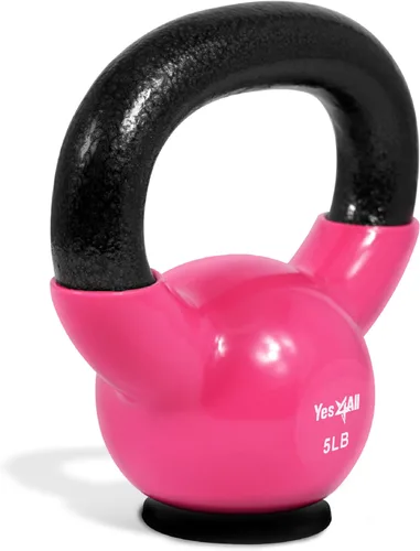 Miniatura 2 de Yes4All Juego de pesas rusas con base de goma, pesas rusas para mujer, pesas rusas de entrenamiento de fuerza (10-65 libras)
