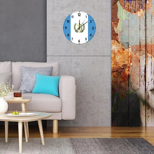 Miniatura 671 de Cheyan Reloj de pared con bandera de Canadá de 12 pulgadas, silencioso, sin tictac, de PVC, funciona con pilas, reloj redondo decorativo, regalo