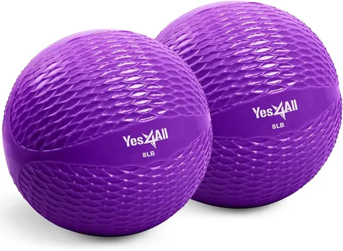 Miniatura 29 de Yes4All - Bolas de tonificación con peso para ejercicio, bolas medicinales suaves para ejercicio, pilates, yoga, equilibrio, flexibilidad, 2-10 C.