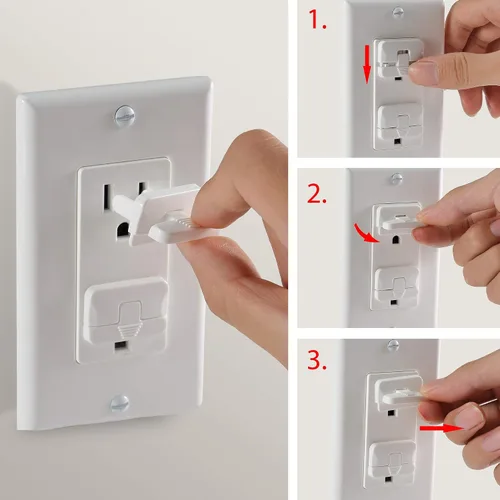 Miniatura 6 de Bates - Fundas para enchufes a prueba de bebés, paquete de 15, 2 puntas, fundas para enchufes a prueba de niños