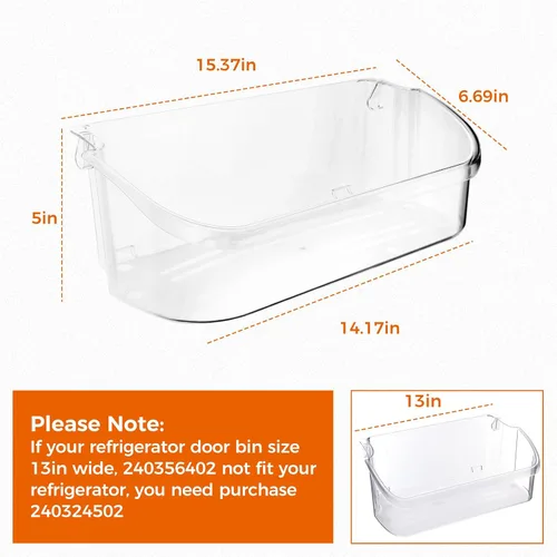 Miniatura 2 de 240356402 Contenedor para puerta de refrigerador, compatible con estante de puerta Frigidaire LFSS2612TF0 FGUS2642LF2 LGUS2642LF1 LFSS2612TE0