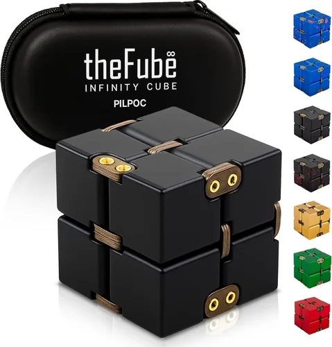 Miniatura 12 de PILPOC - Cubo para la ansiedad theFube, Dodecágono con 12 lados – Cubo para la ansiedad de alta calidad con funda de transporte exclusiva, duradero
