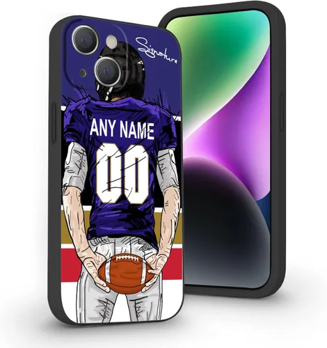 Miniatura 22 de Funda de fútbol personalizada con nombre y número para iPhone17 Air 16 15 Pro Max 14 13 Mini 12 11 Xs Max Xr SE3 8 7 6 Plus, silicona líquida