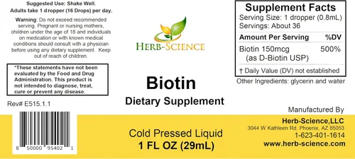 Miniatura 2 de Liquid Biotin B7 - D-biotina prensada en frío USP de alta absorción, vegana, sin alcohol, gotas sublinguales, sin sabores artificiales, botella
