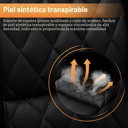 Miniatura 7 de Silla de Oficina de Respaldo Alto - Brazos Abatibles Ajustables Soporte Lumbar Integrado, Silla de Escritorio de Computadora Ejecutiva Sillas