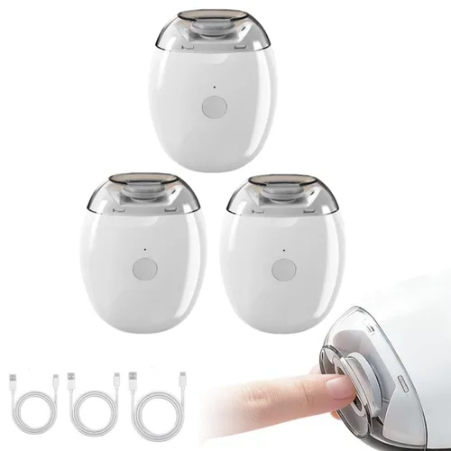 Cortaúñas y recortadora de uñas eléctrica automática 2026, molinillo de uñas recargable 3 en 1 con luz LED, cuidado automático de uñas de 3