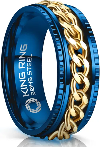 King Ring Anillos Super Spinner de 0.315 in Segunda edición de anillos de acero inoxidable premium para hombres y mujeres Diseñado en Estados