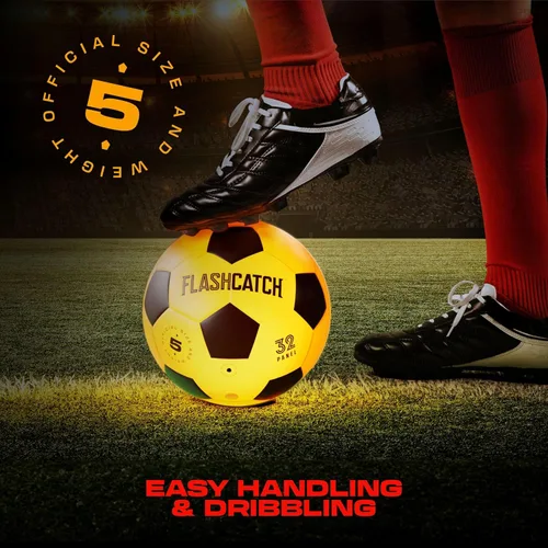 Miniatura 5 de FlashCatch Balón de fútbol iluminado – brilla en la oscuridad – NO 5 – Regalos de equipo deportivo para niños y niñas de 8 a 15 años en adelante