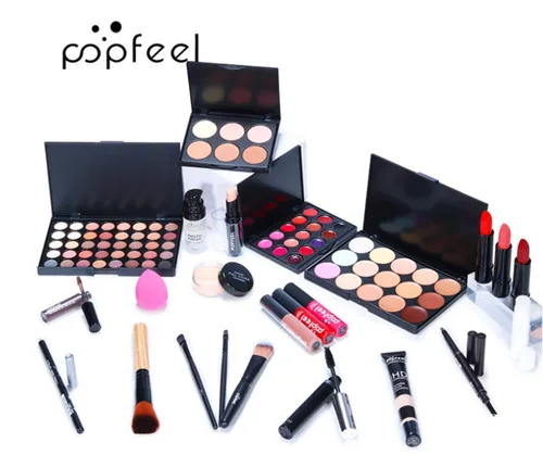 Miniatura 5 de Juego de regalo de maquillaje todo en uno de 24 unidades Kit para mujer completo esencial cosmético paquete básico incluye paleta de sombra