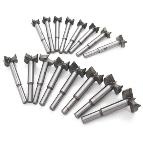 Miniatura 2 de Forstner - Juego de 16 brocas (0.591 in-1.378 in) de acero de alta resistencia, juego de brocas planas para carpintería, sierra, herramienta