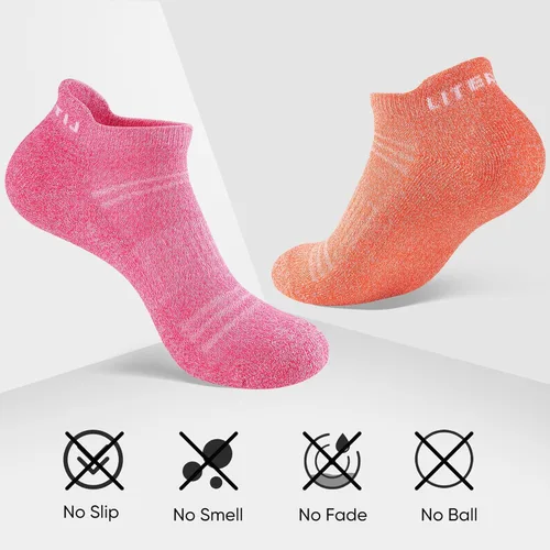 Miniatura 3 de calcetines tobilleros para mujer, 6 pares de calcetines deportivos con suela acolchada
