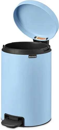 Miniatura 4 de Brabantia NewIcon - Cubo de basura con pedal de cierre suave para cocina, con cubo extraíble, 3.2 galones, azul soñado Azul (Dreamy Blue)