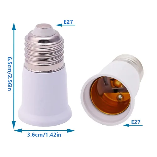 Miniatura 2 de Extensor de Enchufe E26 - Base Media Estándar, Adaptador de Enchufe de Extensión de 6.5 cm, Extensión de Enchufe de Bombilla, Adaptador de Soporte