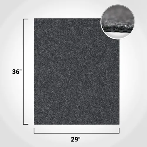 Miniatura 3 de Tapete de garaje – 29 x 36 pulgadas, tapete absorbente de derrames de aceite para debajo del automóvil, duradero y fácil de limpiar, tapete