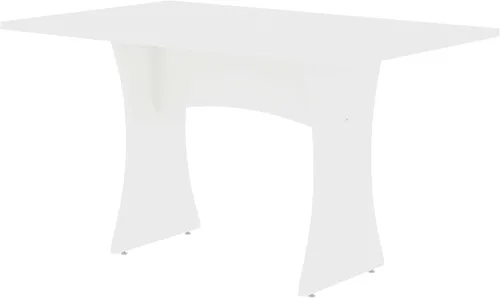 Miniatura 8 de Manhattan Comfort Coney - Mesa de comedor rectangular para 6 personas con patas de metal ajustables, superficie resistente y elegante silueta