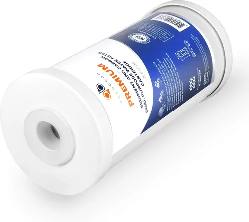 Miniatura 6 de Aquaboon Cartucho de repuesto de filtro de agua para toda la casa, 5 micrones, 10 x 4.5 pulgadas, filtro de agua de carbono y sedimentos de alta