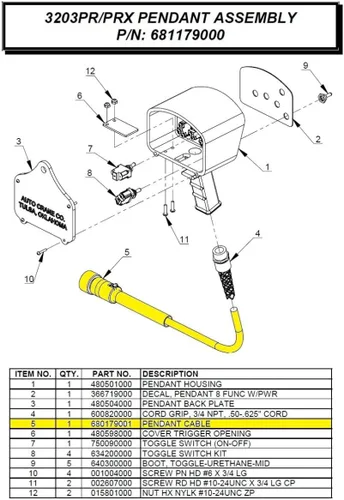 Miniatura 2 de Auto Crane Cable colgante para 680179000