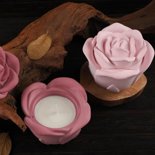 Miniatura 4 de 1 juego de moldes de resina para tarros de velas, moldes de silicona con tapa para fundición de resina epoxi para caja de almacenamiento de joyas