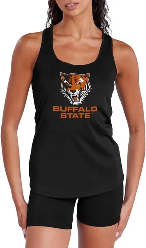 Miniatura 469 de Camiseta deportiva sin mangas oficial de NCAA Collegiate para mujer, con espalda cruzada, colección con logotipo primario