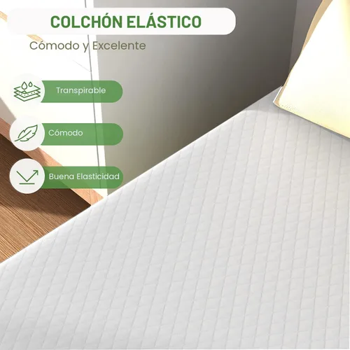 Miniatura 2 de Colchón de tamaño individual de 5 pulgadas de espuma viscoelástica de gel, colchón de firmeza media para dormir fresco y para alivio de la presión