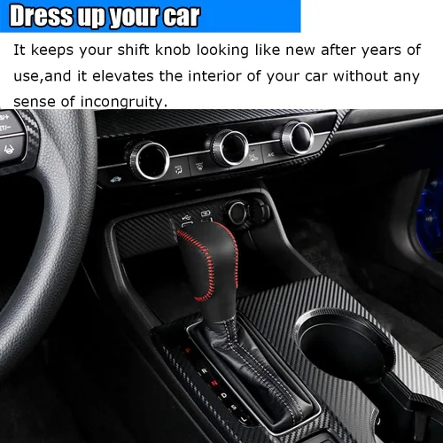Miniatura 6 de Accesorios interiores personalizados para Honda HR-V 2023 2024, cubierta de cuero para palanca de cambios automática, funda de palanca de cambios