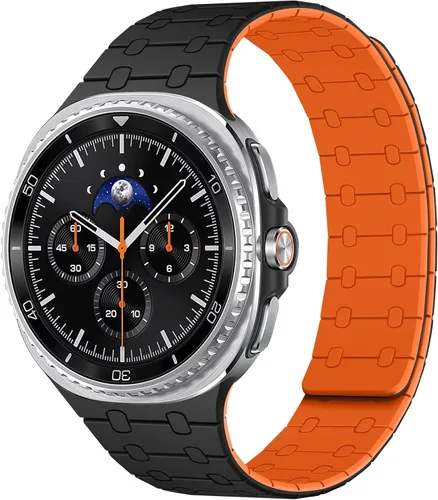 Miniatura 20 de Amizee No Gap Band Compatible con Samsung Galaxy Watch Ultra (2025/2024) Correa de 47mm, Correa de silicona deportiva magnética de 22mm para mujeres