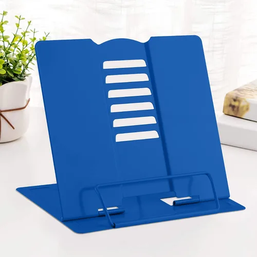 Miniatura 27 de MSDADA - Soporte de libros de escritorio, soporte de libros de lectura, de metal, ajustable, para libros de cocina, documentos, portátil