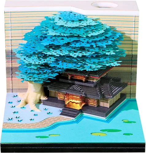 Miniatura 17 de Bloc de notas 3D, 217 hojas de papel creativo tallado panda arte 3D Notas adhesivas DIY Notes, decoración de escritorio, regalo