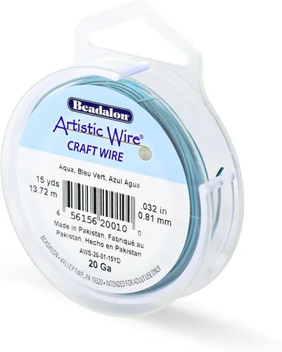 Miniatura 15 de Artistic Wire, alambre para manualidades de calibre 22 bañado en plata, resistente a las manchas, color cobre, blanco, 9,1 m