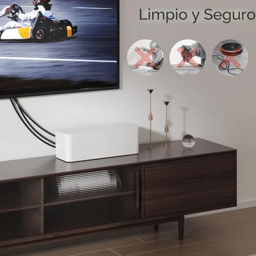 Miniatura 8 de YECAYE Paquete de 2 cajas de organización de cables, caja organizadora de cables para mascotas para el hogar y la oficina, caja protectora de cables