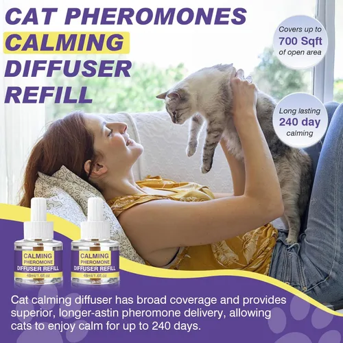 Miniatura 3 de Cat Calming Diffuser Refills, 8 Pack Pheromones for Cats Refill Long-Lasting 240-Day Supply Pheromone to Calm Cat Soothing Anxiety Stress 48