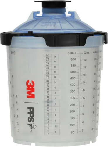 Miniatura 8 de 3M PPS 2.0 Kit de taza, tapas y forros para pistola pulverizadora, 26301, estándar, 22 onzas, filtro de 125 micrones, uso para automóviles, muebles