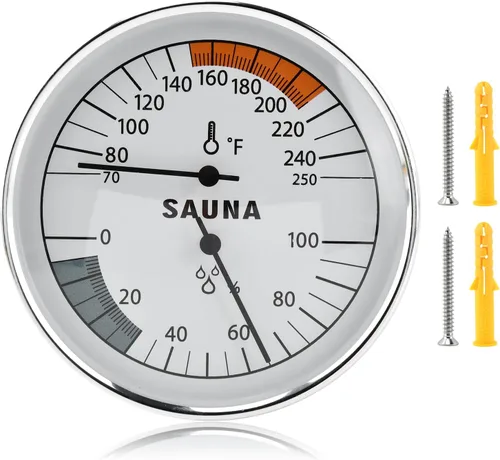 Termómetro e higrómetro de sauna, medidor de temperatura de sauna colgante 2 en 1, medidor preciso de temperatura y humedad para sauna Roomsk