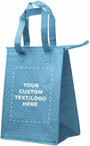 Miniatura 7 de DISCOUNT PROMOS Juego de 10/50/100 bolsas de almuerzo con aislamiento con cremallera, paquete personalizado a granel perfectas para el trabajo