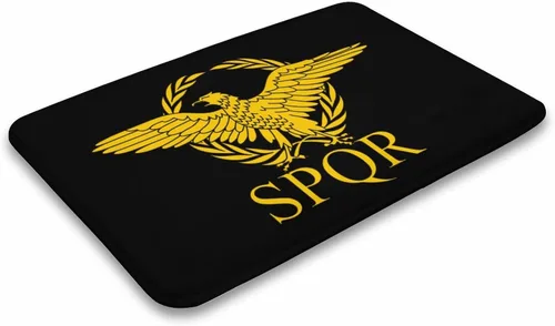 Miniatura 4 de Alfombra de baño gruesa con bandera del Imperio Romano del Senado SPQR, antideslizante, tapete de baño de terciopelo coral para puerta, 19.7 x 31.5
