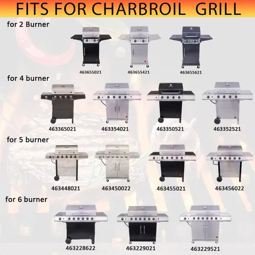 Miniatura 2 de Reemplazo de quemadores de parrilla para Charbroil Performance 2 quemadores 463660021 463660421, Placas de calor G325-0002-W1 para Char-broil