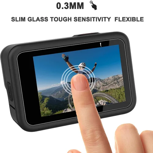 Miniatura 4 de PCTC 9 protectores de pantalla de Hero 12, 11, 10, 9, compatibles con Go Pro Hero 12/Hero 11/Hero 10/Hero 9, negro, 9 paquetes de protectores