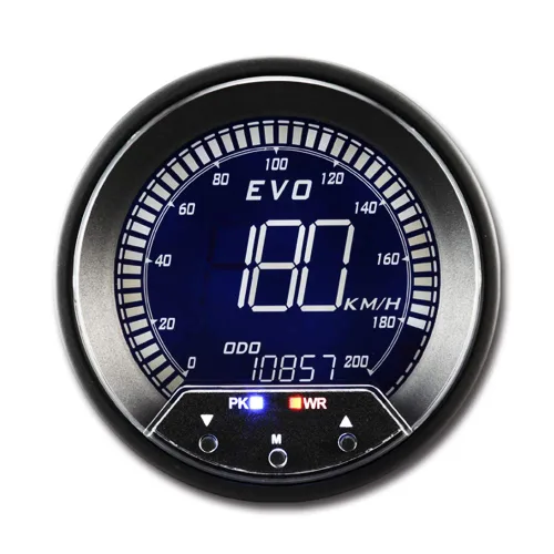 Miniatura 3 de MOTOR METER RACING Serie EVO 85 mm 3-3/8" Velocímetro digital GPS de 200 km/h con retroiluminación LED en azul, rojo, blanco y verde, función