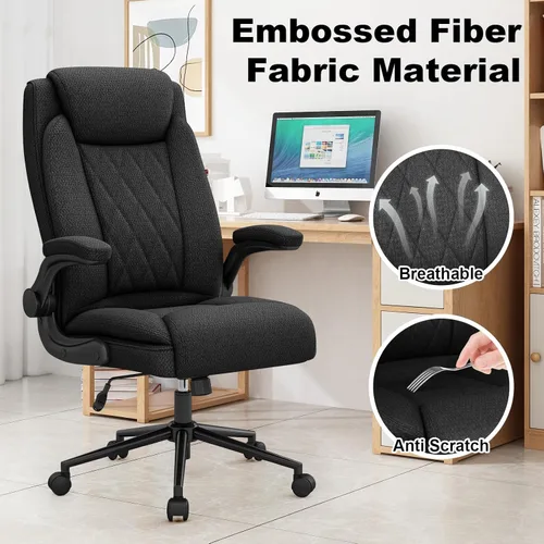 Miniatura 4 de ralex-chair Silla de Oficina Grande y Alta - Silla de Oficina Resistente de 500 lb para Hombre Grande, Silla de Escritorio de Oficina Ejecutiva