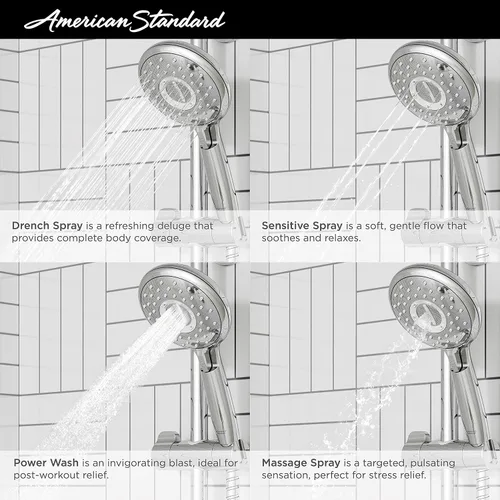 Miniatura 2 de American Standard 9238759.002 Spectra Sistema de riel de ducha manual filtrado en cromo Cromado