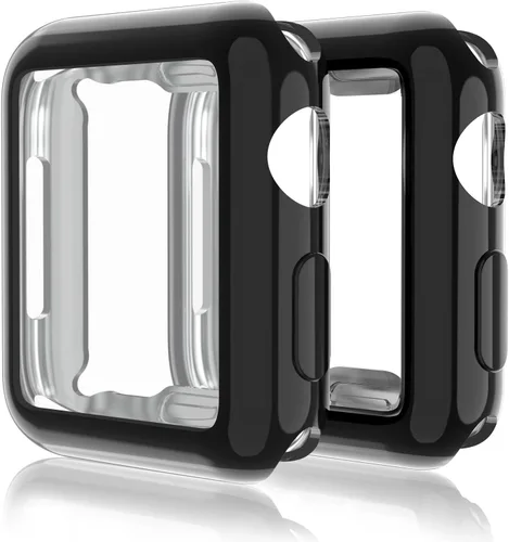 Miniatura 11 de Paquete de 2 fundas compatibles con Apple Watch de 1.496 pulgadas (1.496 in), protector de pantalla de poliuretano termoplástico (TPU), funda