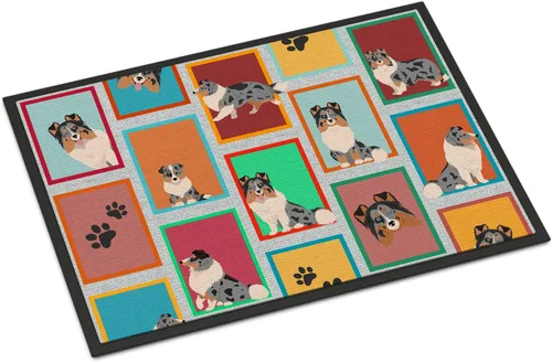 Miniatura 15 de Caroline's Treasures MLM1149MAT - Felpudo rojo Border Collie de 18 x 27 pulgadas, para interiores y exteriores, para entrada, antideslizante, Border
