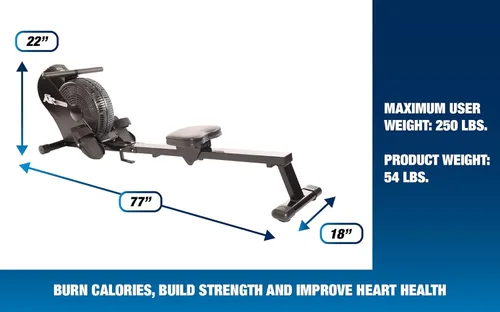 Miniatura 3 de Stamina ATS Máquina de remo de aire con aplicación de entrenamiento inteligente, máquina de remo plegable con resistencia dinámica al aire