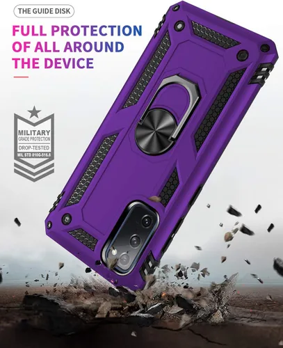 Miniatura 4 de Funda para Galaxy S20 FE con protector de pantalla HD, [grado militar] Soporte de coche híbrido PC duro TPU suave a prueba de golpes funda