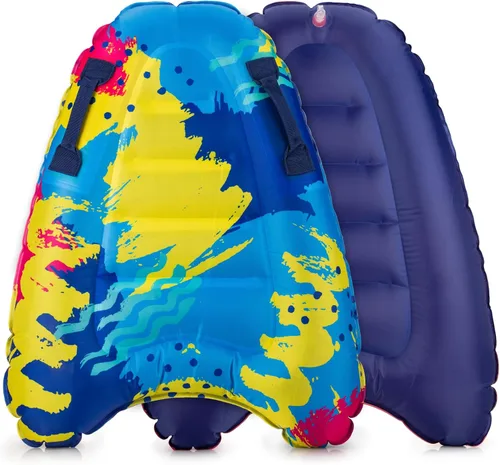 Miniatura 12 de Tablas de Boogie Inflables para Juguetes de Viaje en la Playa, 30" Tabla de Surf Corporal con Deslizamiento de Lona para Parque Acuático con Asas