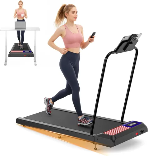 Miniatura 9 de Cintas de correr HOELLL para el hogar, pequeñas con inclinación del 0%-8% y sincronización con APP, caminadora compacta debajo del escritorio