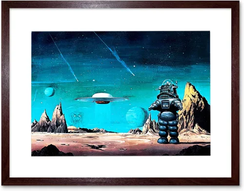 Miniatura 9 de The Art Stop ROBBY ROBOT PROHIBIDO PLANETA ESTRELLAS ESTRELLAS SCI FI MARCO IMPRESIÓN FOTO F12X551