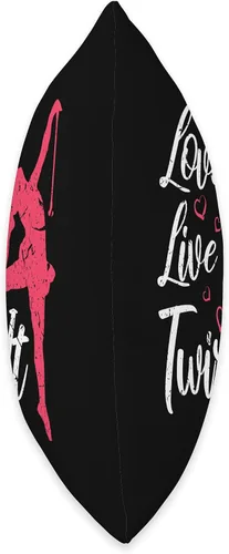 Miniatura 2 de Majorette Dance Graphics for Baton Twirler Baton - Almohada de 16 x 16 pulgadas, multicolor